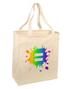 Equal Rainbow Paint Splatter Large Grocery Tote Bag by TooLoud-Grocery Tote-TooLoud-Natural-Large-Davson Sales