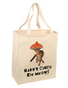 Cat with Pink Sombrero - Happy Cinco de Meow Large Grocery Tote Bag by TooLoud-Grocery Tote-TooLoud-Natural-Large-Davson Sales