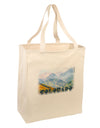 CO Fog Mountains Text Large Grocery Tote Bag-Grocery Tote-TooLoud-Natural-Large-Davson Sales