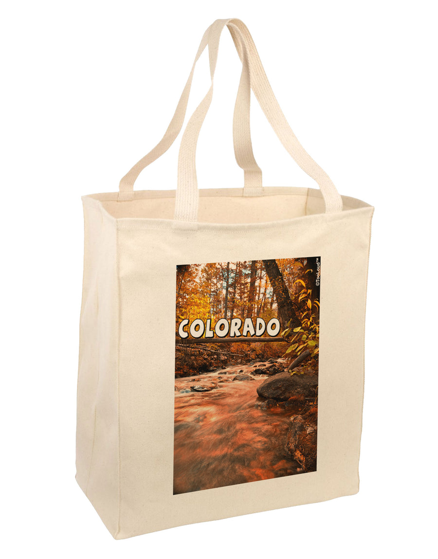 Mt Shavano Colorado Text Large Grocery Tote Bag-Grocery Tote-TooLoud-Natural-Large-Davson Sales