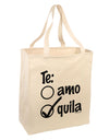 Tequila Checkmark Design Large Grocery Tote Bag by TooLoud-Grocery Tote-TooLoud-Natural-Large-Davson Sales