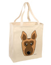 Cute German Shepherd Dog Large Grocery Tote Bag by TooLoud-Grocery Tote-TooLoud-Natural-Large-Davson Sales