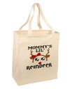 Mommy's Lil Reindeer Girl Large Grocery Tote Bag-Grocery Tote-TooLoud-Natural-Large-Davson Sales