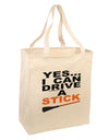 Drive Stick Orange Large Grocery Tote Bag-Grocery Tote-TooLoud-Natural-Large-Davson Sales