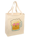 Cute Infatuated Beer Large Grocery Tote Bag by TooLoud-Grocery Tote-TooLoud-Natural-Large-Davson Sales