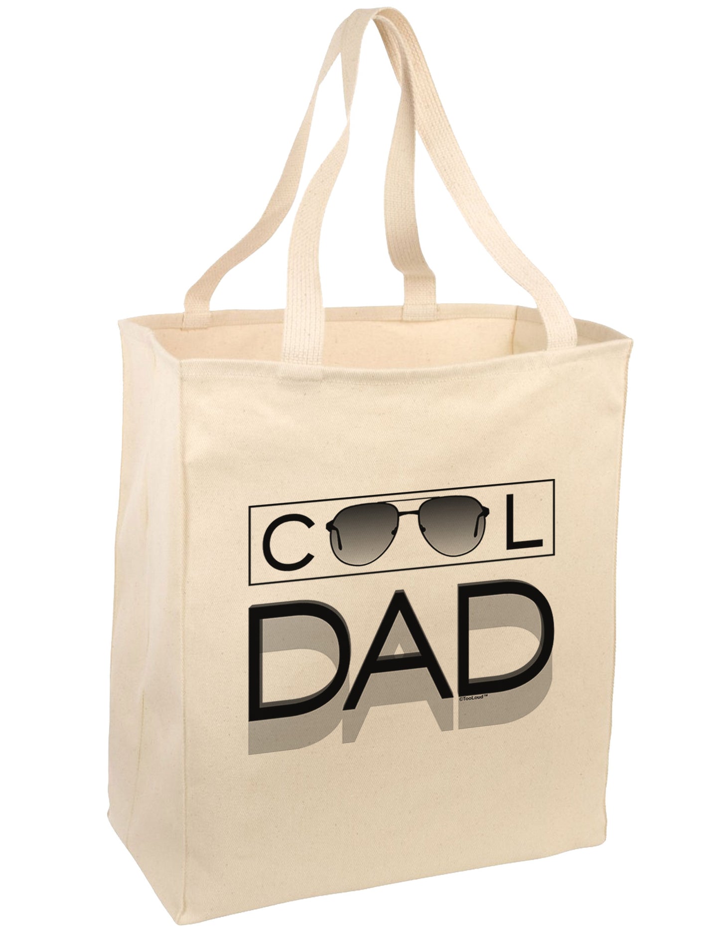 Cool Dad Large Grocery Tote Bag-Grocery Tote-TooLoud-Natural-Large-Davson Sales