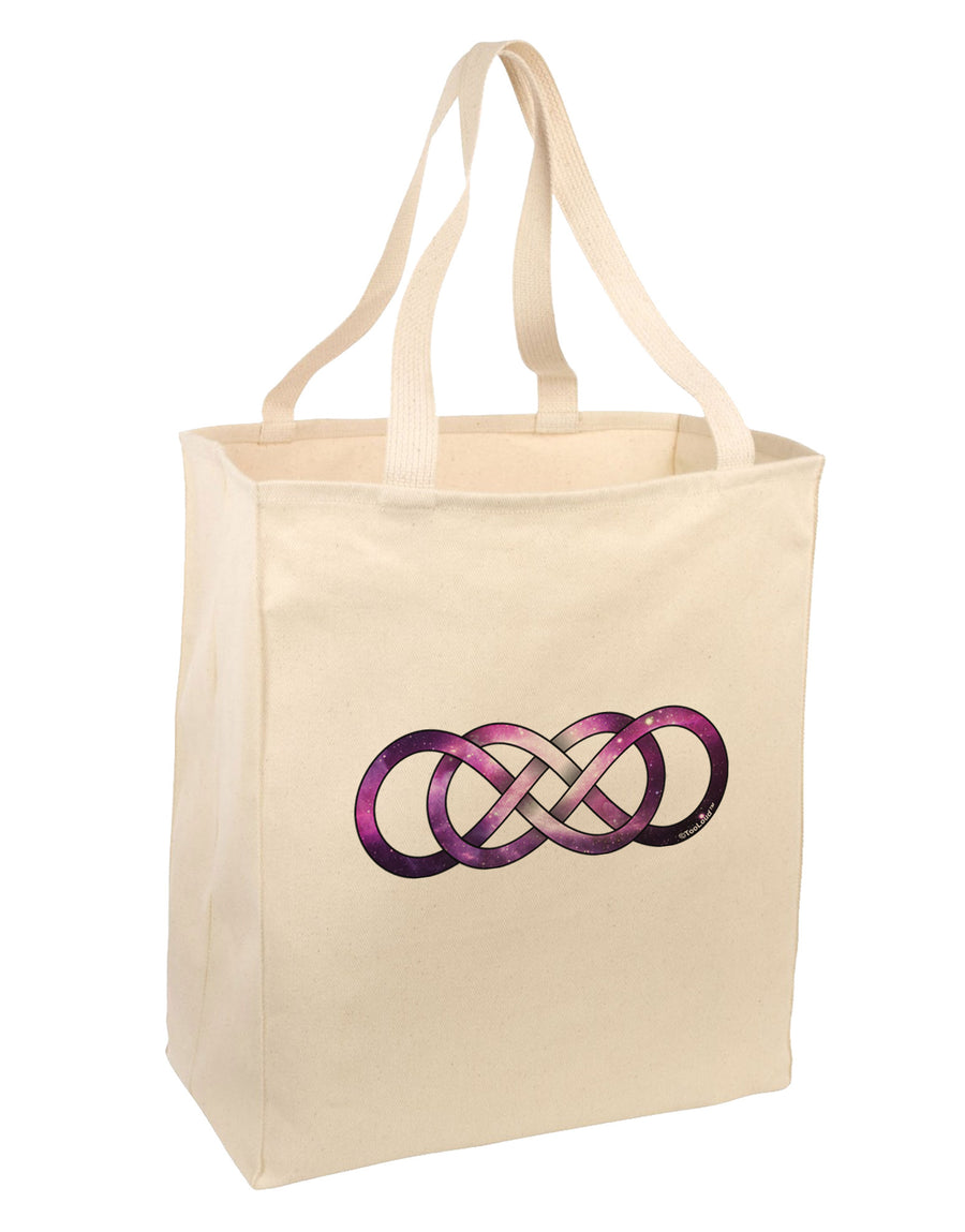 Double Ininifty Galaxy Large Grocery Tote Bag-Natural-Grocery Tote-TooLoud-Natural-Large-Davson Sales