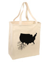 American Roots Design Large Grocery Tote Bag by TooLoud-Grocery Tote-TooLoud-Natural-Large-Davson Sales