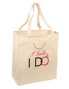 I Said I Do - Bride Large Grocery Tote Bag-Grocery Tote-TooLoud-Natural-Large-Davson Sales