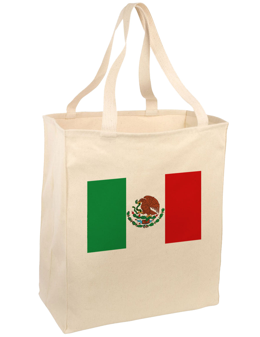 Mexican Flag Large Grocery Tote Bag-Grocery Tote-TooLoud-Natural-Large-Davson Sales