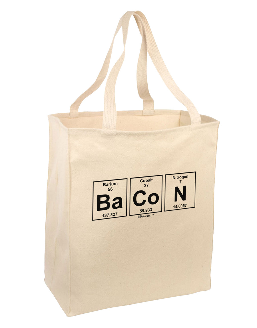 Bacon Periodic Table of Elements Large Grocery Tote Bag by TooLoud-Grocery Tote-TooLoud-Natural-Large-Davson Sales