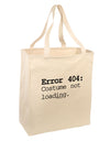 Error 404 Costume Large Grocery Tote Bag-Grocery Tote-TooLoud-Natural-Large-Davson Sales