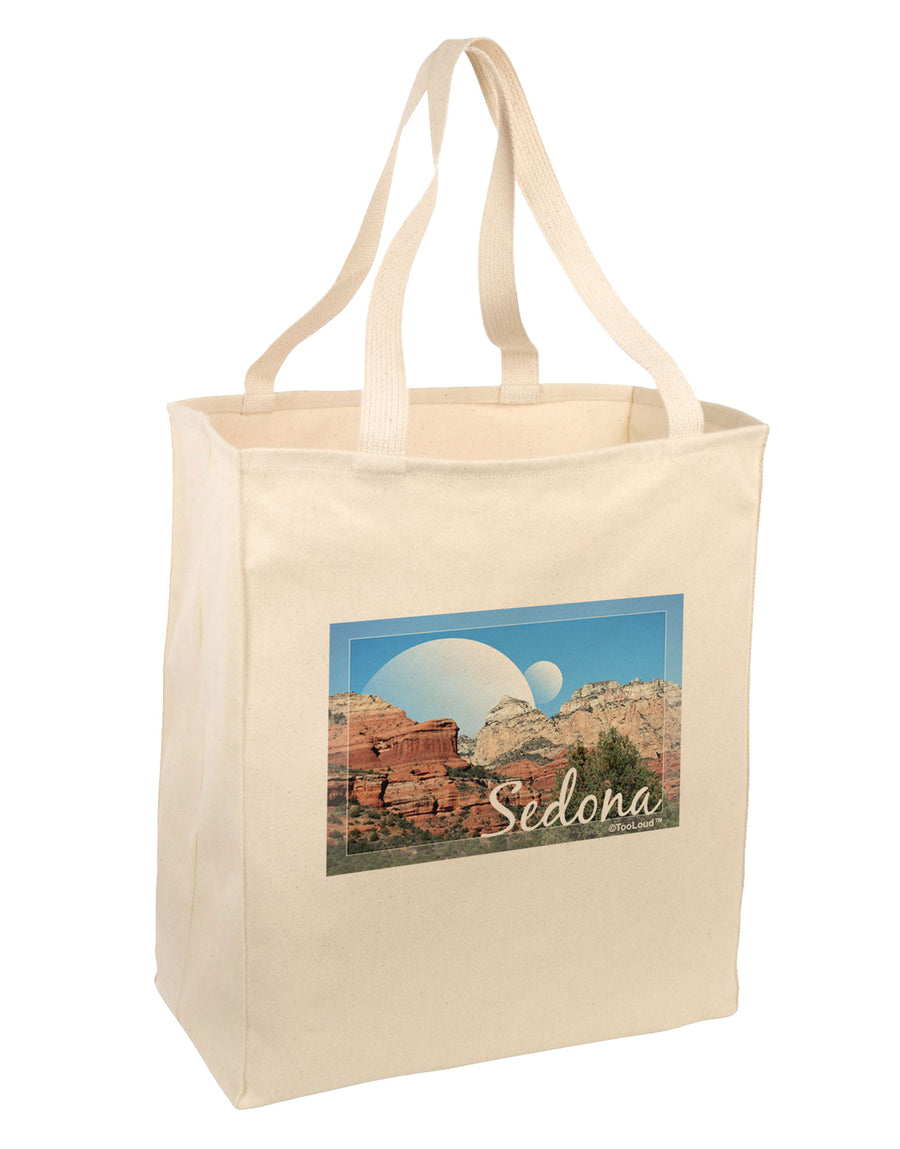 Abstract Sedona Large Grocery Tote Bag-Grocery Tote-TooLoud-Natural-Large-Davson Sales