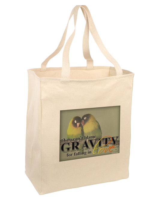 Can't Blame Gravity Large Grocery Tote Bag-Natural-Grocery Tote-TooLoud-Natural-Large-Davson Sales