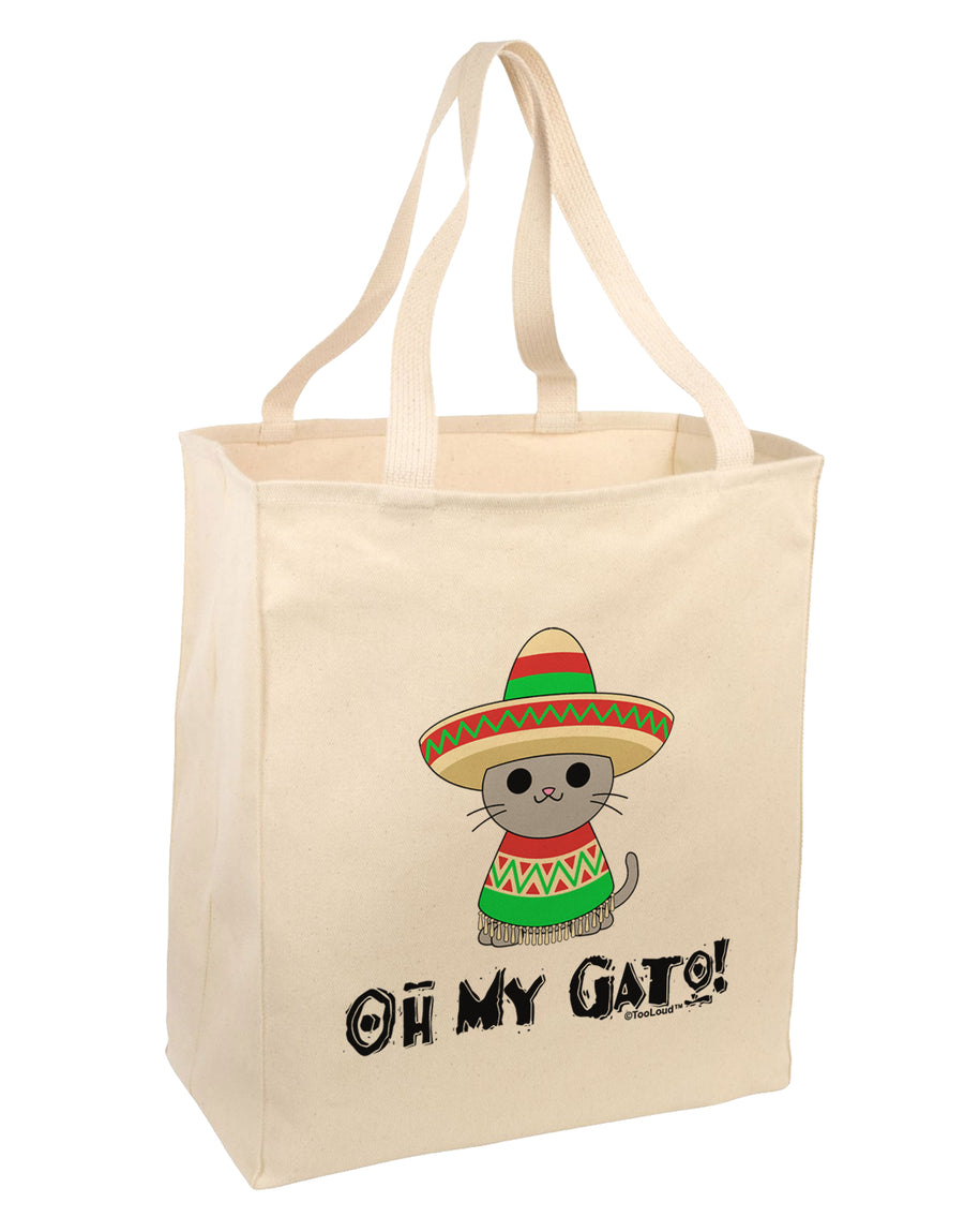 Oh My Gato - Cinco De Mayo Large Grocery Tote Bag by TooLoud-Grocery Tote-TooLoud-Natural-Large-Davson Sales