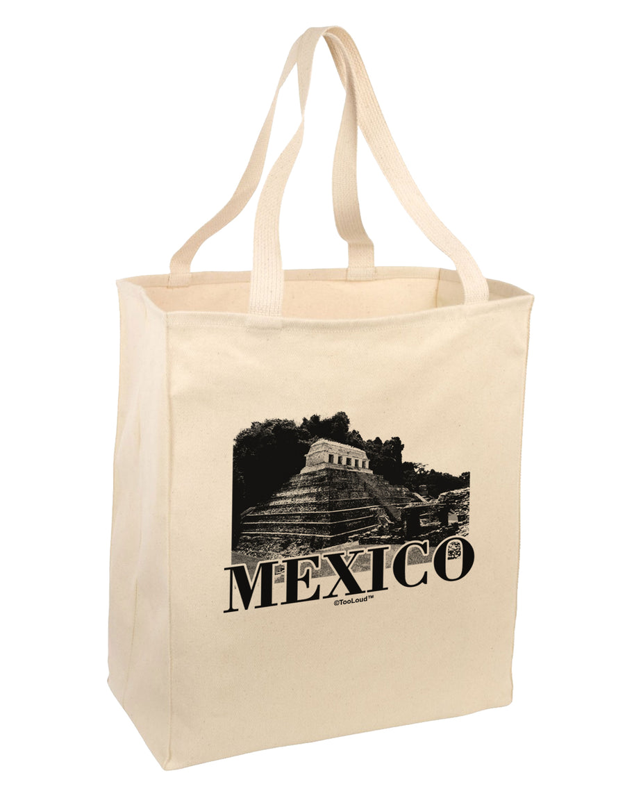 Mexico - Temple No 2 Large Grocery Tote Bag by TooLoud-Grocery Tote-TooLoud-Natural-Large-Davson Sales