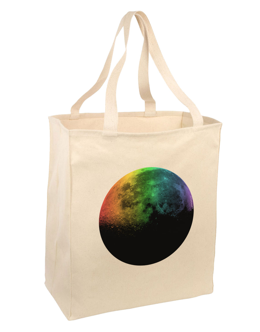 Rainbow Moon Large Grocery Tote Bag-Grocery Tote-TooLoud-Natural-Large-Davson Sales