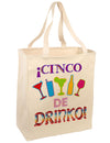 Cinco de Drinko! Large Grocery Tote Bag-Grocery Tote-TooLoud-Natural-Large-Davson Sales