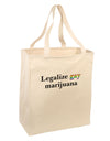 Legalize Gay Marijuana Large Grocery Tote Bag-Grocery Tote-TooLoud-Natural-Large-Davson Sales