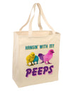 Hangin With My Peeps Large Grocery Tote Bag-Grocery Tote-TooLoud-Natural-Large-Davson Sales