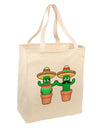 Fiesta Cactus Couple Large Grocery Tote Bag by TooLoud-Grocery Tote-TooLoud-Natural-Large-Davson Sales