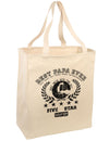 Best Papa Ever Distressed Collegiate Large Grocery Tote Bag-Grocery Tote-TooLoud-Natural-Large-Davson Sales