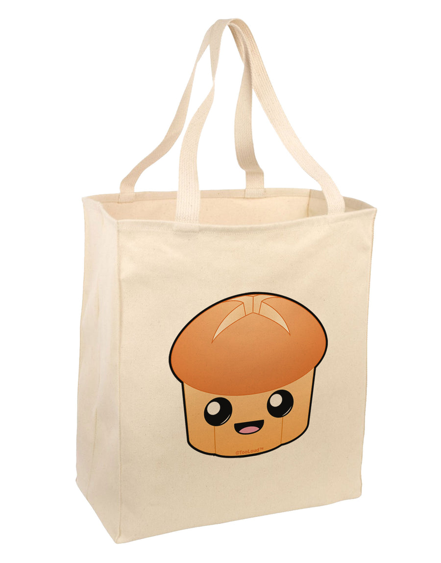 Cute Dinner Roll Large Grocery Tote Bag-Grocery Tote-TooLoud-Natural-Large-Davson Sales