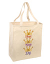 Three Kings Day - C M B Crowns Large Grocery Tote Bag by TooLoud-Grocery Tote-TooLoud-Natural-Large-Davson Sales