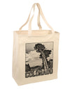 Colorado Landscape Text BW Large Grocery Tote Bag-Grocery Tote-TooLoud-Natural-Large-Davson Sales