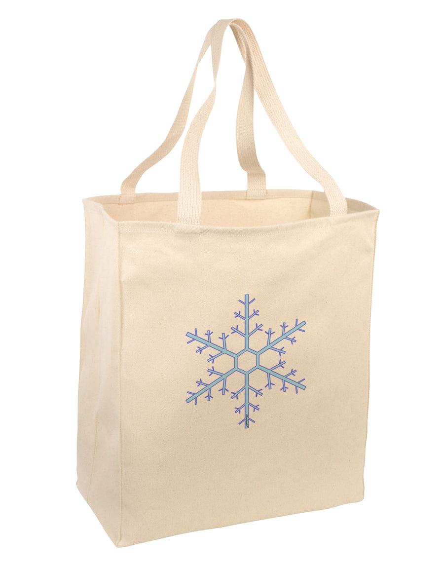 Snowflake Christmas Large Grocery Tote Bag-Grocery Tote-TooLoud-Natural-Large-Davson Sales