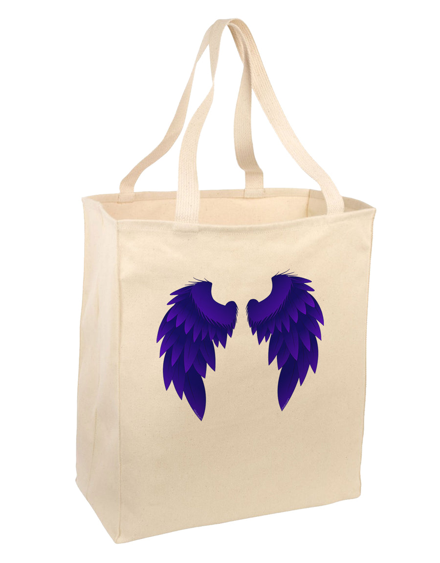 Epic Dark Angel Wings Design Large Grocery Tote Bag by TooLoud-Grocery Tote-TooLoud-Natural-Large-Davson Sales