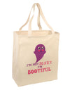 BOOtiful Ghost Purple Large Grocery Tote Bag-Grocery Tote-TooLoud-Natural-Large-Davson Sales