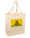 Classic Gadsden Flag Don't Tread On Me Large Grocery Tote Bag-Grocery Tote-TooLoud-Natural-Large-Davson Sales