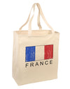 French Flag - France Text Distressed Large Grocery Tote Bag by TooLoud-Grocery Tote-TooLoud-Natural-Large-Davson Sales