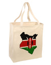 Kenya Flag Silhouette Large Grocery Tote Bag-Grocery Tote-TooLoud-Natural-Large-Davson Sales