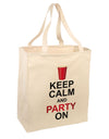 Keep Calm - Party Beer 15&#x22; Dark Laptop / Tablet Case Bag by TooLoud-Laptop / Tablet Case Bag-TooLoud-Natural-large-Davson Sales