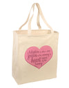 Adoption is When - Mom and Daughter Quote Large Grocery Tote Bag by TooLoud-Grocery Tote-TooLoud-Natural-Large-Davson Sales