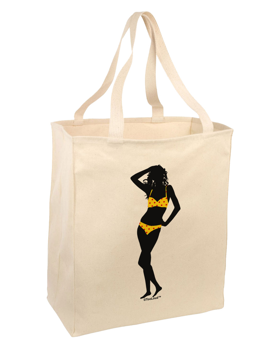 Polka Dot Bikini Shadow Large Grocery Tote Bag by TooLoud-Grocery Tote-TooLoud-Natural-Large-Davson Sales