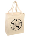 White Skull With Star Large Grocery Tote Bag by TooLoud-Grocery Tote-TooLoud-Natural-Large-Davson Sales