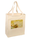 Bullfrog In Watercolor Large Grocery Tote Bag-Natural by TooLoud-Grocery Tote-TooLoud-Natural-Large-Davson Sales