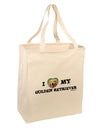 I Heart My Golden Retriever Large Grocery Tote Bag by TooLoud-Grocery Tote-TooLoud-Natural-Large-Davson Sales