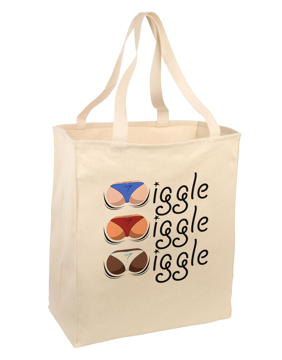 Wiggle Wiggle Wiggle - Twerk Color Large Grocery Tote Bag-Grocery Tote-TooLoud-Natural-Large-Davson Sales