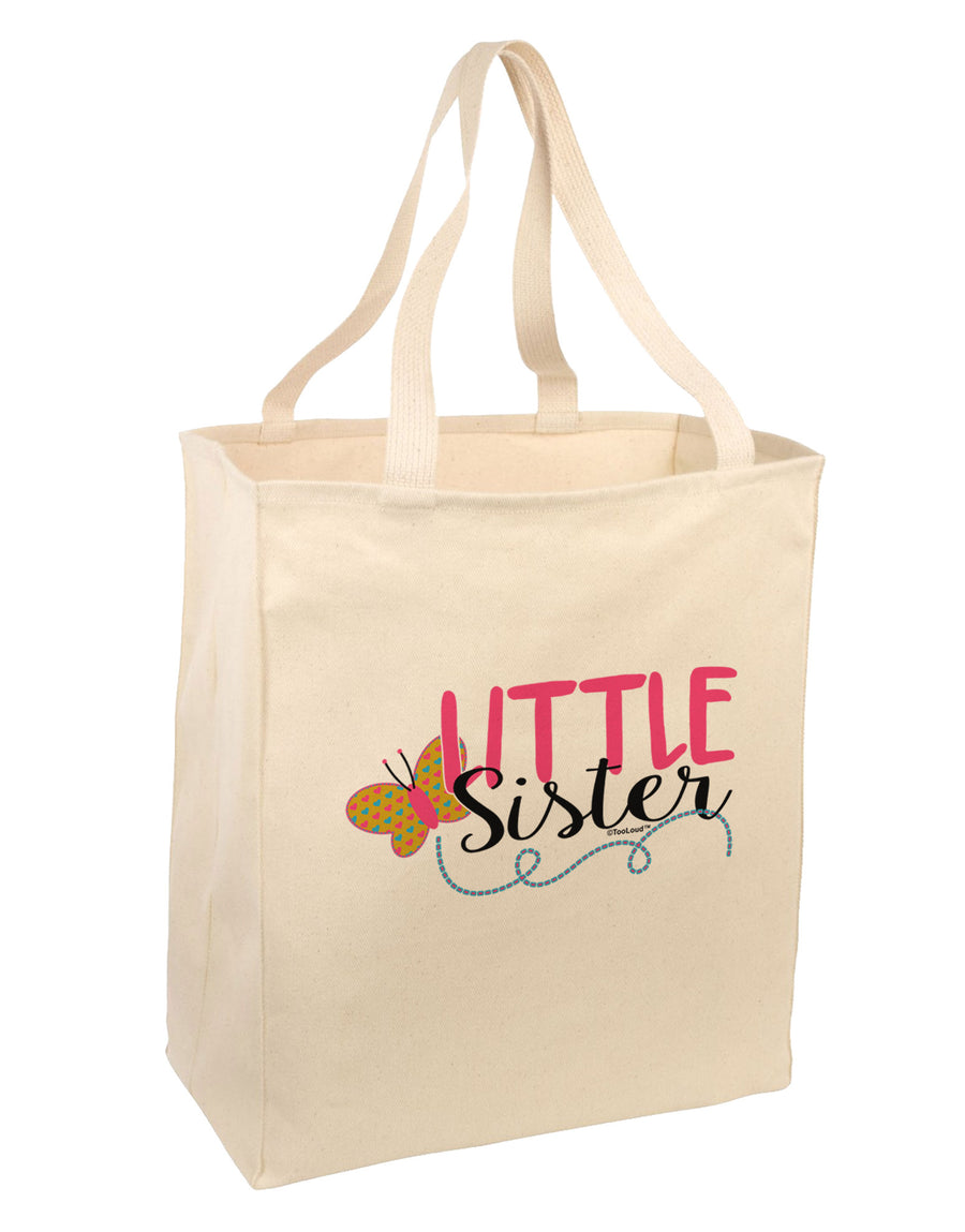 Little Sister Large Grocery Tote Bag-Natural-Grocery Tote-TooLoud-Natural-Large-Davson Sales