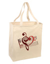 Heart Sheet Music Large Grocery Tote Bag-Grocery Tote-TooLoud-Natural-Large-Davson Sales