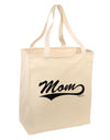 Mom - Sports Tail Script Large Grocery Tote Bag by TooLoud-Grocery Tote-TooLoud-Natural-Large-Davson Sales