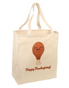 Cute Turkey Leg - Happy Thanksgiving Large Grocery Tote Bag-Grocery Tote-TooLoud-Natural-Large-Davson Sales