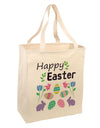 Happy Easter Design Large Grocery Tote Bag-Grocery Tote-TooLoud-Natural-Large-Davson Sales