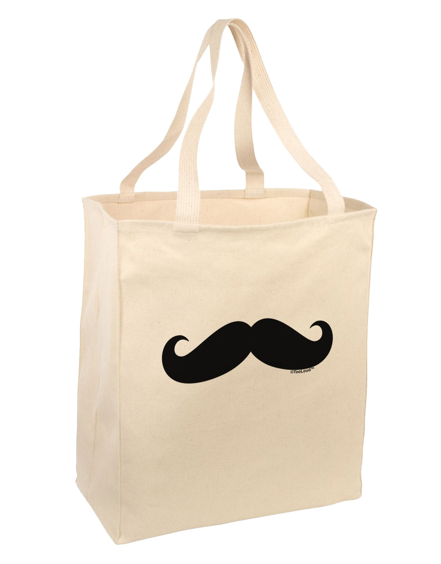 Big Fancy Mustache Large Grocery Tote Bag-Grocery Tote-TooLoud-Natural-Large-Davson Sales