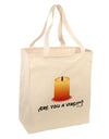 Are You A Virgin - Black Flame Candle Large Grocery Tote Bag by TooLoud-Grocery Tote-TooLoud-Natural-Large-Davson Sales