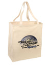 Change In The World Gandhi Large Grocery Tote Bag-Natural-Grocery Tote-TooLoud-Natural-Large-Davson Sales